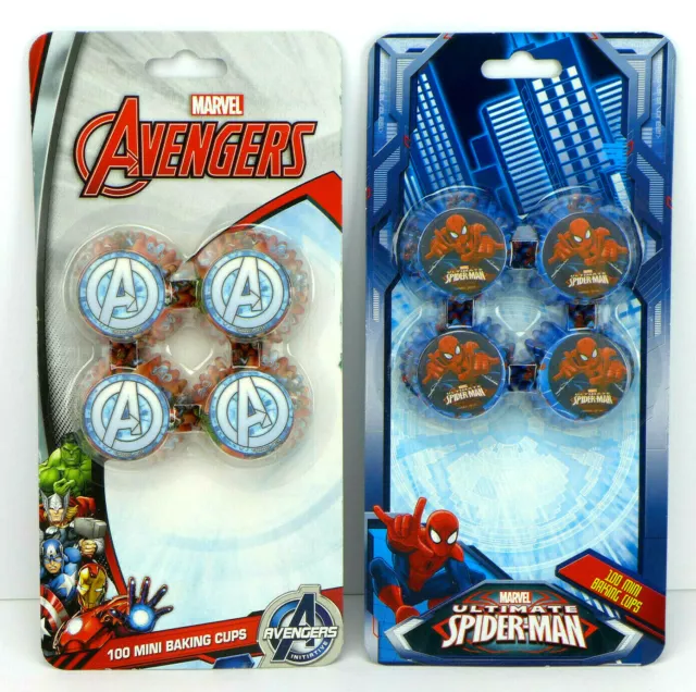 Marvel Ultimate Spider-Man / Marvel Avengers Mini Cupcake Liners (2 Pack) 200 Ct