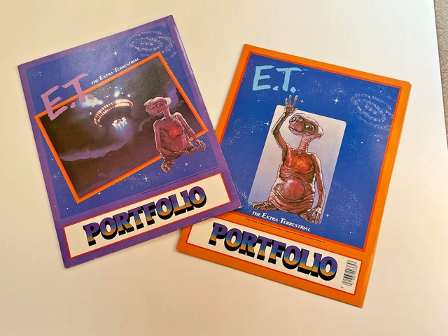 E.t. Portfolio Folder Trapper Keepers Vintage 1982 Qyt 2 & 2 E.t.memo Pads - New