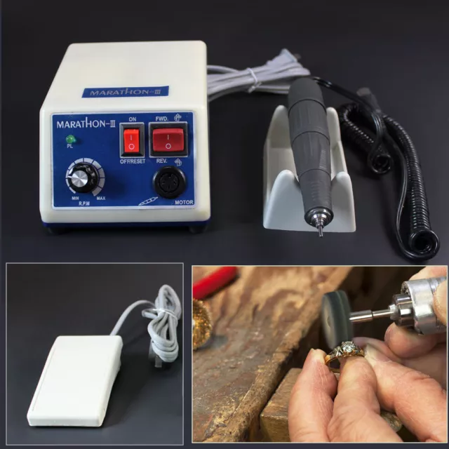 Dental Lab Strong Electric Micromotor Polishing +35K RPM Motor Handpiece Kit UK