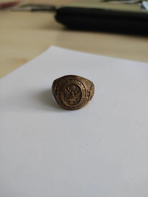 Ww2 US Army Air Forces Anello Bronzo Marcato Bronze Ring Originale Guerra