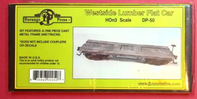 Durango Press DP-50 Westside Lumber Flat Car HO Model RR Scale