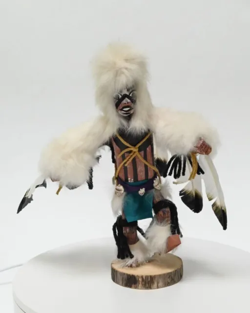 Navajo Eagle Dancer Kachina / Katsina Doll, Hand Carved by James