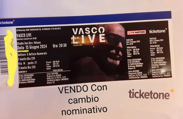 Biglietto Concerto Ultimo San Siro Milano 17 Luglio 2023 - Foto 3