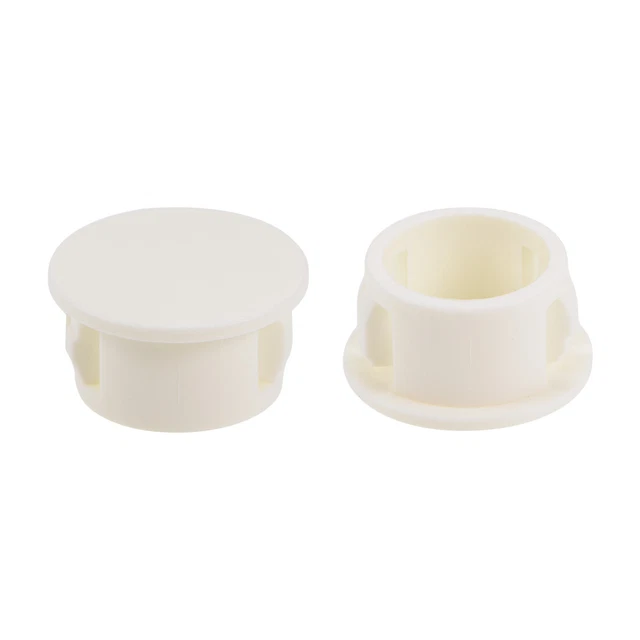 Orificio Tapones Beige Plástico 16mm Presión Bloqueo Orificio Tubo Acero 50uds