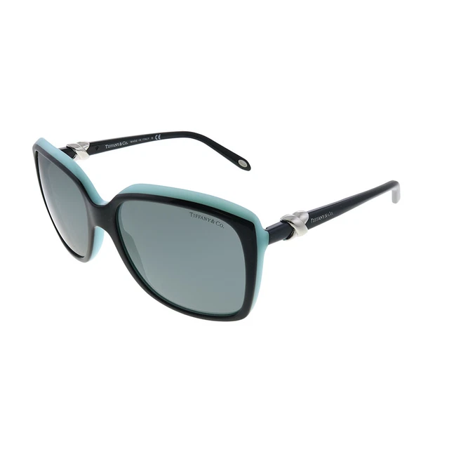 TIFFANY & CO. TF 4076 80553F Black on Tiffany Blue Sunglasses Grey