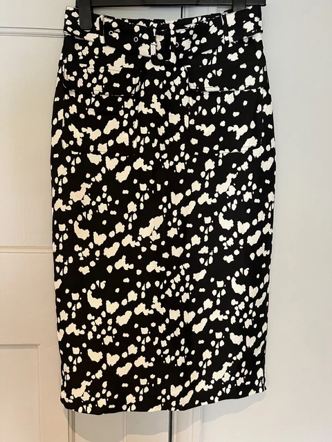 Mint velvet black best sale leopard jacquard skirt