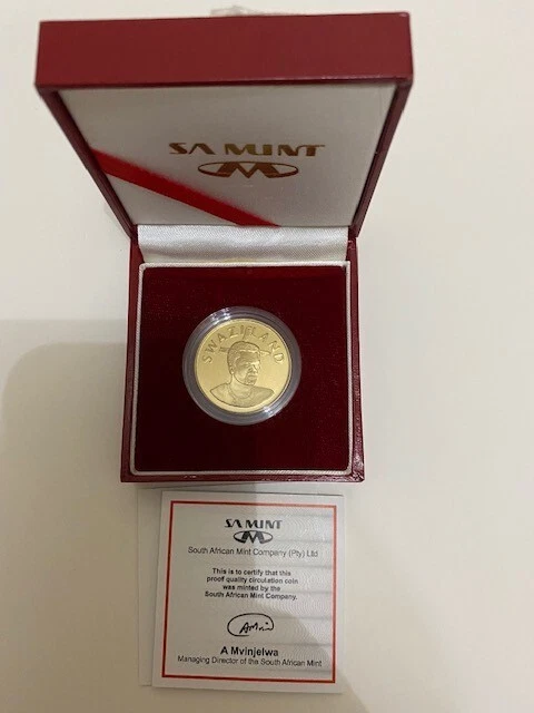 Swaziland Commemorative Coin - 40th Birthday of King Mswati III-- Goldish Coin