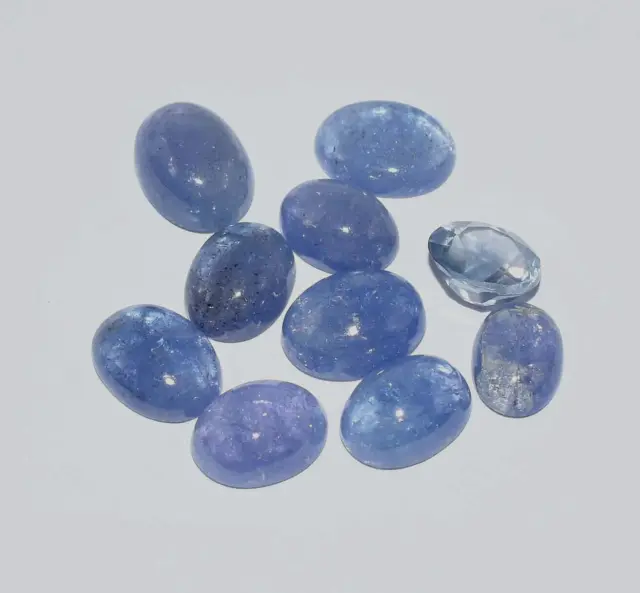 100% Meilleur Qualité Naturel 16.60 CT Saphir Bleu (Lot) Cabochon Desseré Gemme