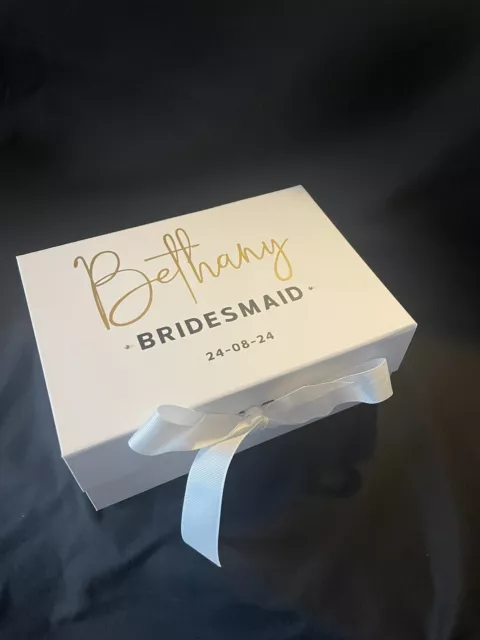 Luxury Personalised Wedding Gift Box - White Deep A5.
