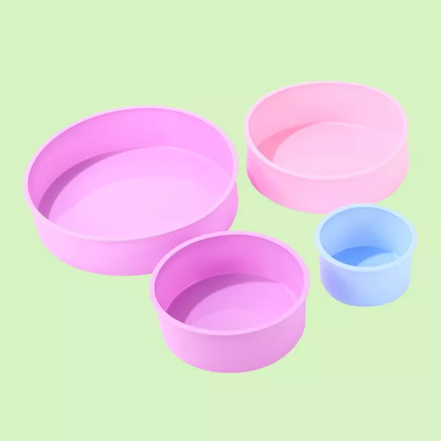 Round Shape Mold Silicone Cake Baking Pan DIY Mousse Fondant Cylinder Mould