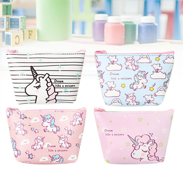 4 pz portafoglio per monete unicorno sacchetti per monete sacchetti per monete moneta bella ragazza