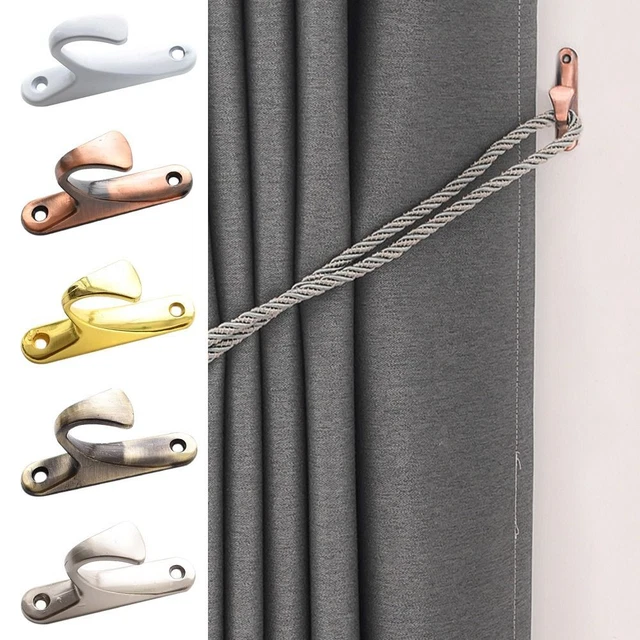 Hold Practical Wall Hanger Mounted Metal Hooks Curtain Holdback Curtain Holder