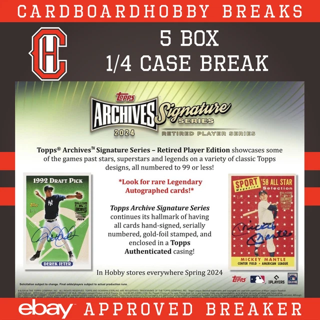 2024 TOPPS ARCHIVES Signature Retired ST. LOUIS CARDINALS 5 Box 1/4