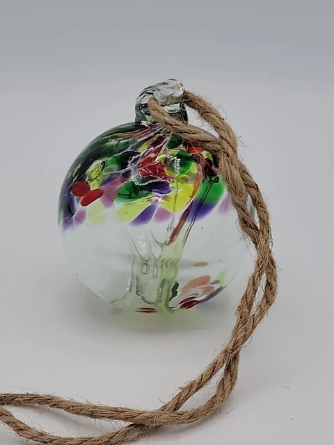 Kitras Art Glass “Tree of Friendship” 3” Ornament Glass Ball Gift Made in Canada