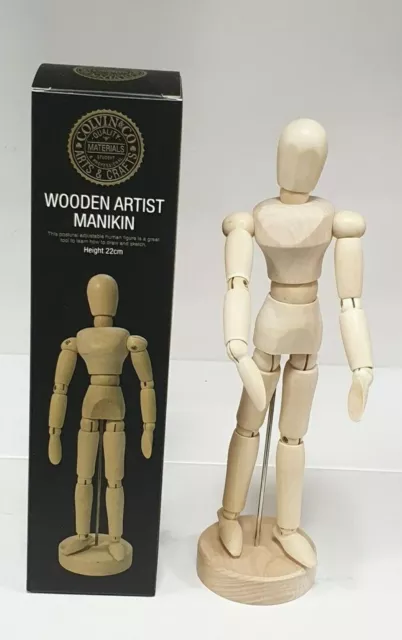 22cm 8" ARTIST WOODEN MANIKIN MANNEQUIN SKETCHING LAY FIGURE DRAWING MODEL AID