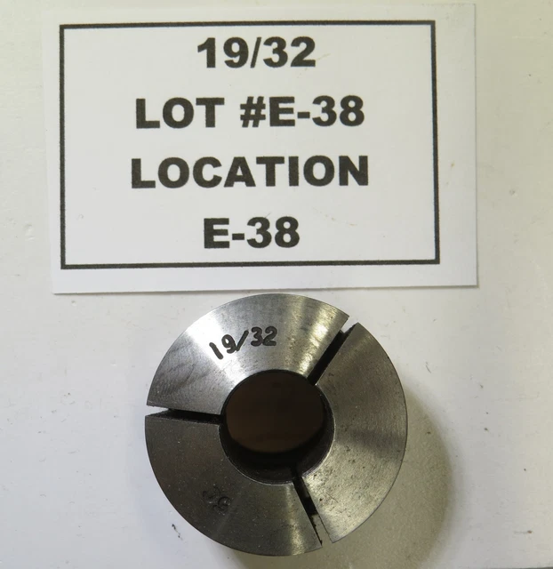 19/32" 5C Collet - With Id Threads - Lot E38 R11C5