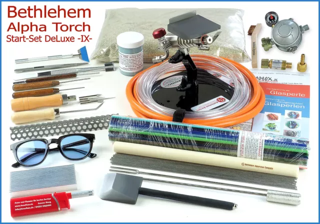 -TOP-Angebot: BETHLEHEM ALPHA TORCH (Glasperlen-Brenner) Start-Set DELUXE -IX-