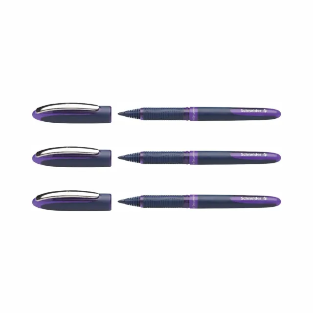Tintenroller Schneider One Business - 3er-Set violett