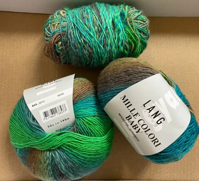 Lang Yarns Mille Colori Baby  Schurwolle Merino Fb.16 NEU! 250 Gramm