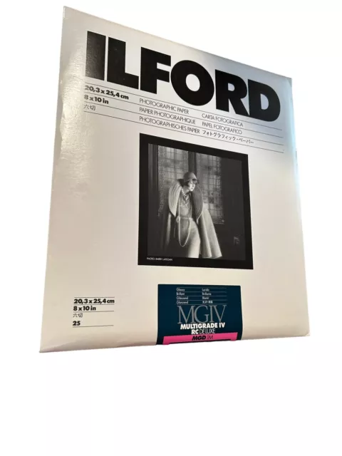 Ilford MGIV Multigrade IV RC Deluxe 8X10 Photographic Paper Gloss (25) NOS