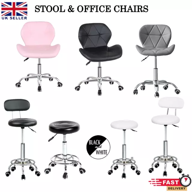 Office/Home Stool Swivel Chair Height Adjustable 360° Chair Round Desk bar Stool