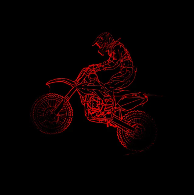 7 COLOR CHANGE Night Light 3D Lamp LED Toys Motorcycles Motocross Shape