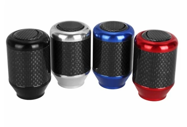 JDM Blue Aluminum w/ Carbon Fiber Manual Transmision Shift Knob 5 6 speed B84