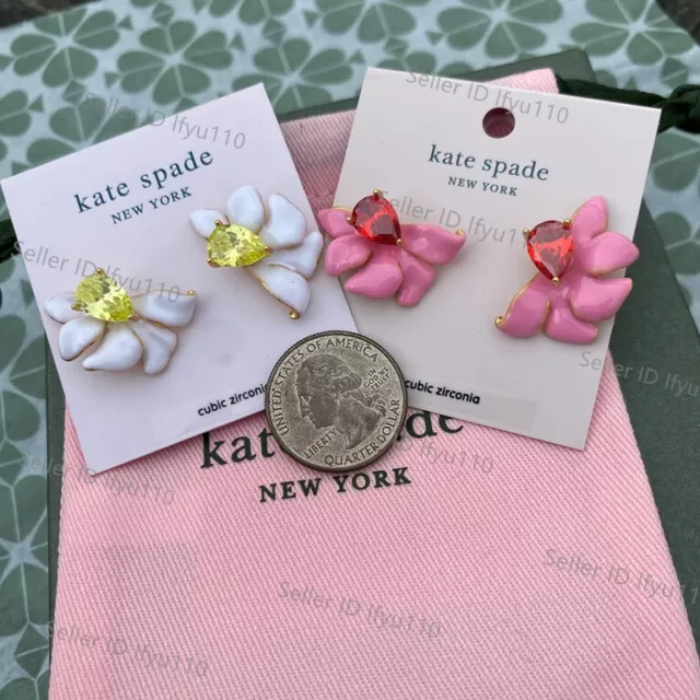 NWT Kate Ks Spade New York Floral Frenzy Flower Stud Earrings 3