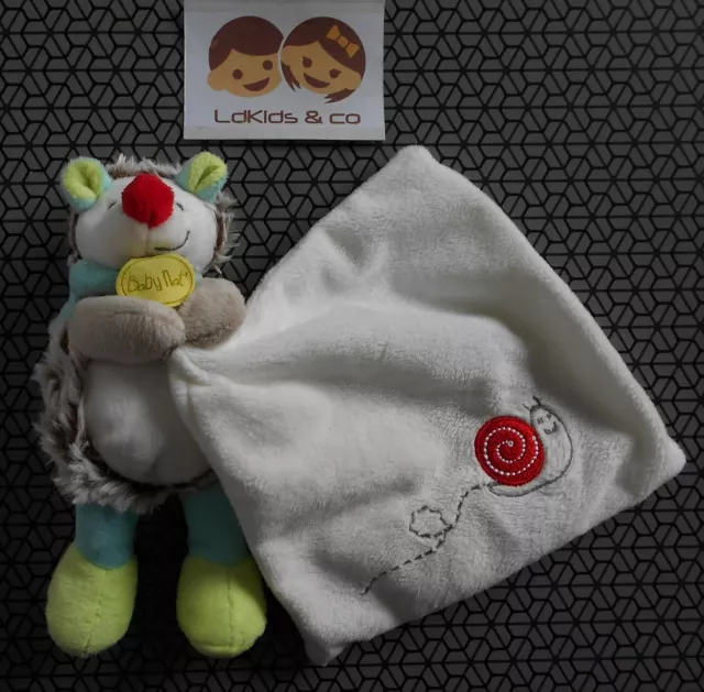 BABYNAT' Baby nat'  HERISSON avec DOUDOU GASTON MARRON CHINE BLEU ESCARGOT D1200