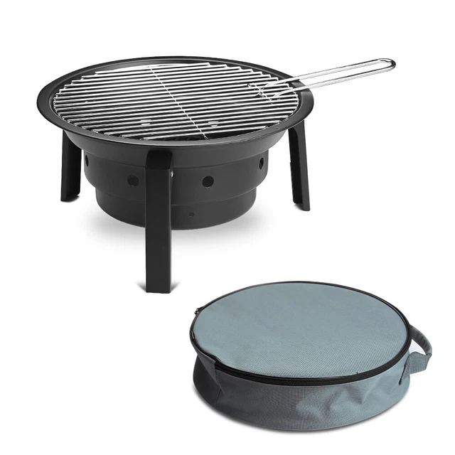 BOLEEFUN 14'' BBQ Grill Holzkohlegrill Camping Klappgrill tragbar Picknickgrill