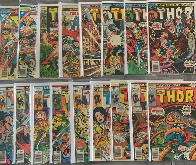 Marvel The Mighty Thor Comic Book Lot, 1969-1983 Fair-VF - 39 books