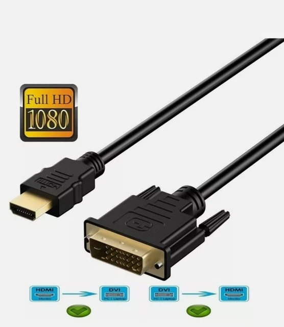 Cavo Adattatore Universale Da Hdmi A Dvi-D 24+1 Pin Per Display - Foto 12