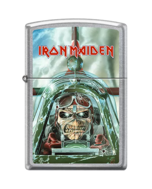 Zippo 8542,  "Iron Maiden" Street Chrome Finish Lighter
