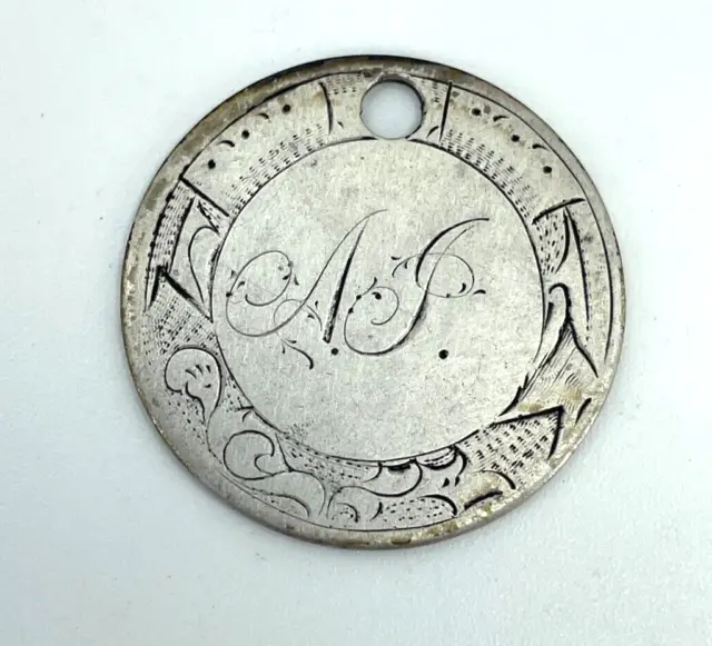 Seated Liberty Silver Quarter Love Token A.F.