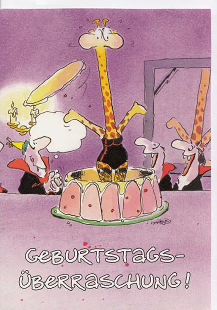 Geburtstagskarte Gaston Lagaffe „Überraschung“ – Belgische Comic-Karte Von Franquin