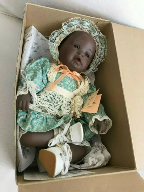 Yolanda's Picture Perfect Babies Black Danielle Doll NIB with COA Knowles