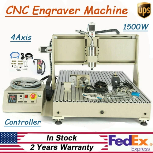 1500W CNC 6090 USB 4 Axis Router Engraver Wood Milling Machine +Remote Control