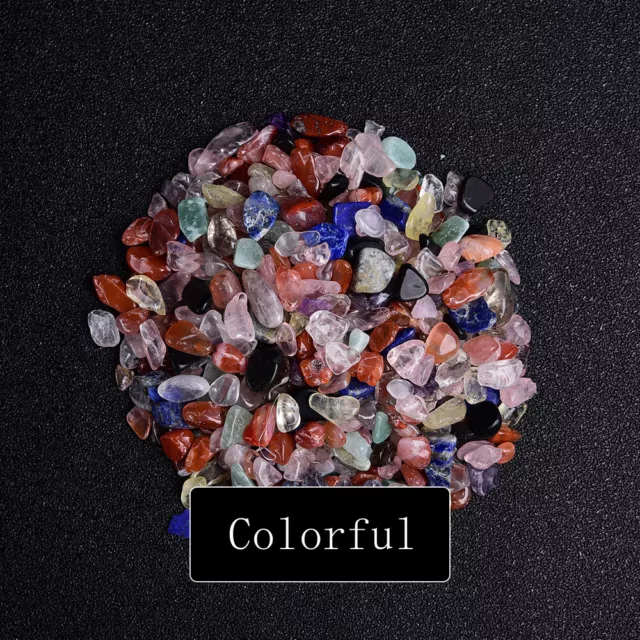 100g Natural Colorful Quartz Crystal Polished Chip Stone Rock Bead Healing Reiki