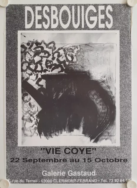 Affiche DESBOUIGES Exposition Ann. '80 Galerie Gastaud - Clermont-Ferrand