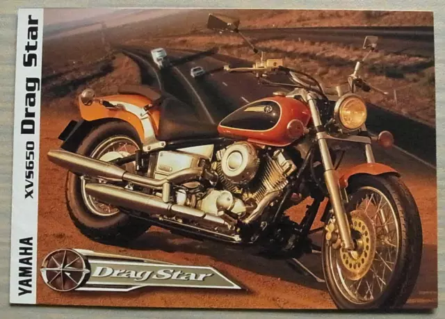 YAMAHA XVS650 DRAG STAR MOTORCYCLE Sales Brochure c1998 #LTN-3MC-0107009-98E