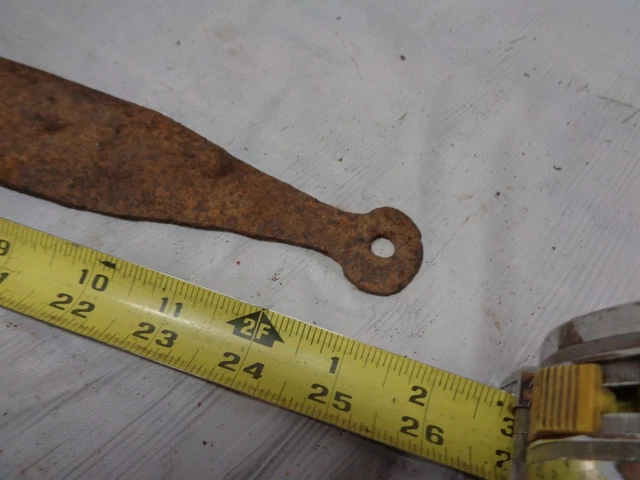 Antique Barn Door Hinge 26" Long Button End (F1005-62) 4