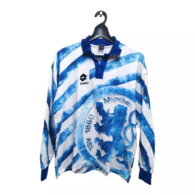 TSV 1860 München Polo Shirt von 1994, Gr. M,kein Trikot, blau weiß Lotto Löwen