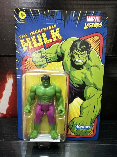 Figura De Hulk Marvel Legends Retro – 9.5 Cm, Edición Coleccionable Con Packaging Retro Estilo Kenner