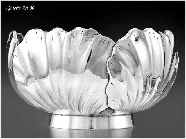 RAVINET DENFERT : Coupe en Argent massif ART NOUVEAU décor Nénuphars