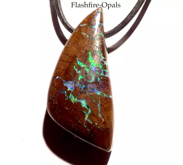 134ct! Riesen Koroit Gem Opal Anhänger  Grün/Türkise-Gold Adern Flashfire-Opals