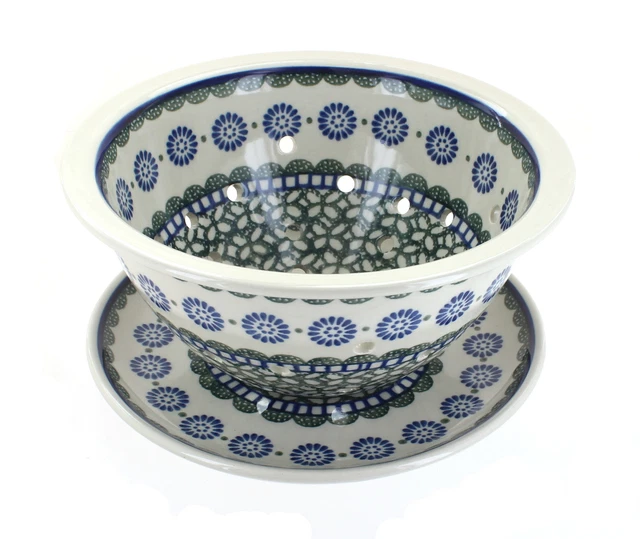 Blue Rose Polish Pottery Maia Berry Bowl & Plate