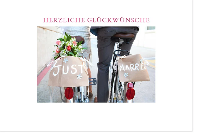 Glückwunschkarte Hochzeit Herzliche Glückwünsche Gutsch