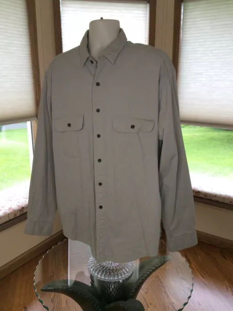 VTG LL BEAN Mens XL Flannel Lined Chore Work Shirt Canvas Jacket $34.99 ...