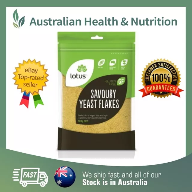 Lotus Savoury Yeast Flakes (Nutritional Yeast) Choose Size + Free Same Day Post