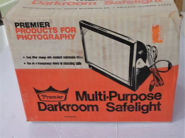 Luz de seguridad multiusos para cuarto oscuro Premier de colección como nueva en caja modelo 57 EE. UU. ámbar